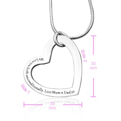personalized Always in My Heart Necklace - Sterling Silver - Name My Jewelry ™