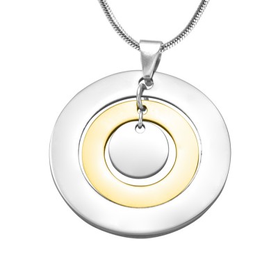 personalized Circles of Love Necklace - TWO TONE - Gold  Silver - Name My Jewelry ™