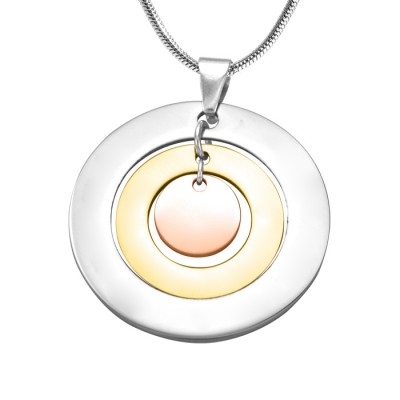personalized Circles of Love Necklace - Three Tone - Rose Gold Silver - Name My Jewelry ™