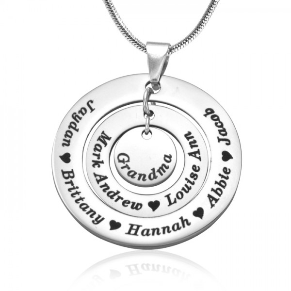 personalized Circles of Love Necklace - Silver - Name My Jewelry ™
