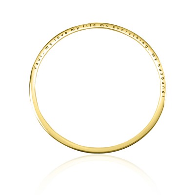 personalized Classic Bangle - 18ct Gold Plated - Name My Jewelry ™