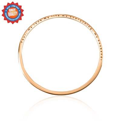 personalized Classic Bangle - 18ct Rose Gold Plated - Name My Jewelry ™