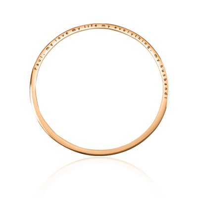 personalized Classic Bangle - 18ct Rose Gold Plated - Name My Jewelry ™