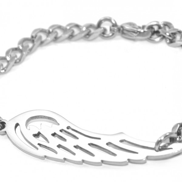 personalized Angels Wing Bracelet - Silver - Name My Jewelry ™