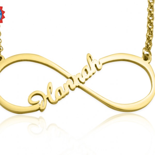 personalized Single Infinity Name Necklace - 18ct Gold Plated - Name My Jewelry ™