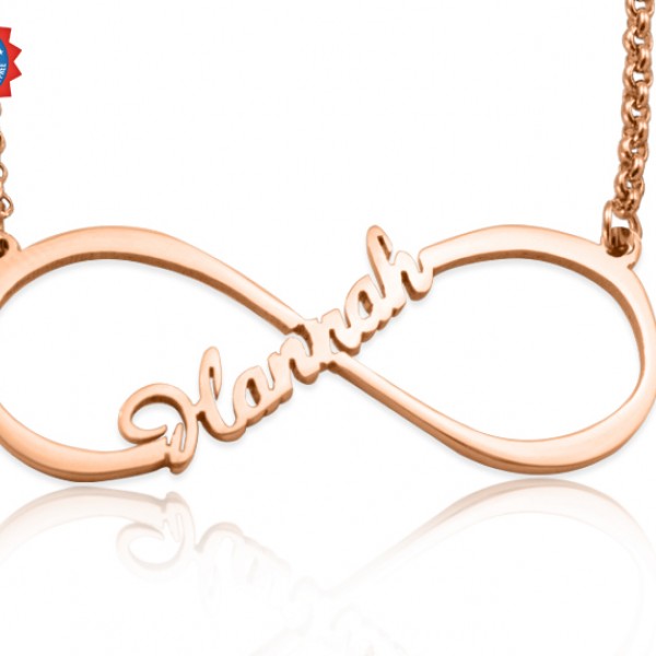 personalized Single Infinity Name Necklace - 18ct Rose Gold Plated - Name My Jewelry ™