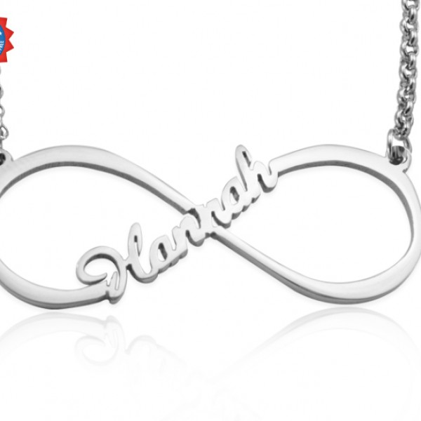 personalized Single Infinity Name Necklace - Sterling Silver - Name My Jewelry ™