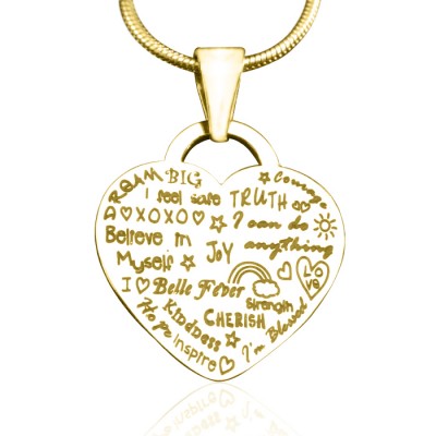 personalized Heart of Hope Necklace - 18ct Gold Plated - Name My Jewelry ™