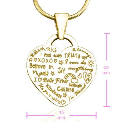 personalized Heart of Hope Necklace - 18ct Gold Plated - Name My Jewelry ™