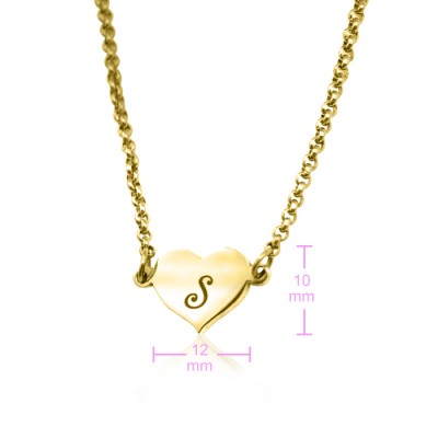 personalized Precious Heart - 18ct Gold Plated - Name My Jewelry ™