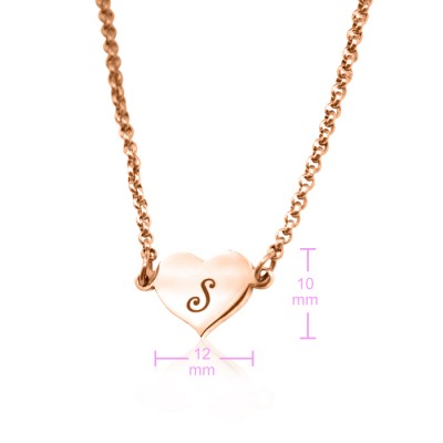 personalized Precious Heart - 18ct Rose Gold Plated - Name My Jewelry ™