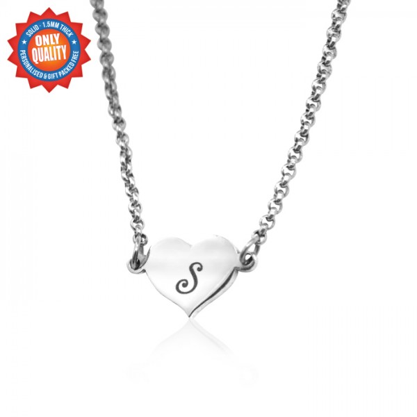 personalized Precious Heart - Sterling Silver - Name My Jewelry ™