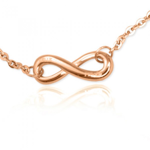 personalized Classic  Infinity Bracelet/Anklet - 18ct Rose Gold Plated - Name My Jewelry ™