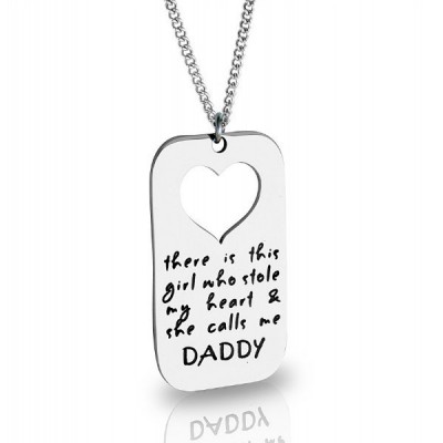 personalized Dog Tag - Stolen Heart - Two Necklaces - Silver - Name My Jewelry ™