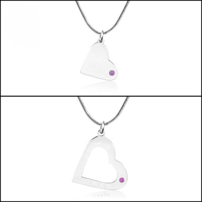 personalized Mothers Heart Pendant Necklace Set - Name My Jewelry ™
