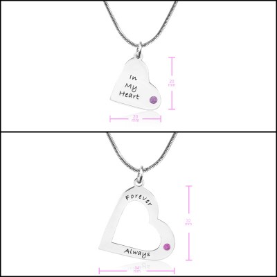 personalized Mothers Heart Pendant Necklace Set - Name My Jewelry ™