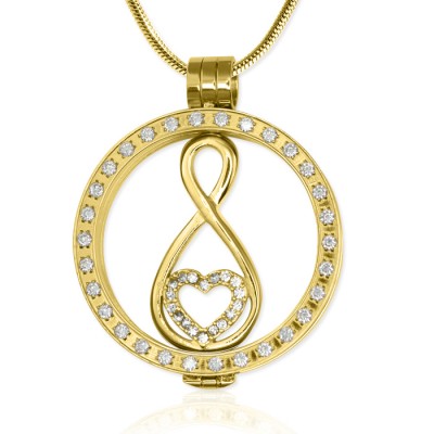 personalized Gold Diamonte Necklace with 18ct Gold Plated Infinity - Name My Jewelry ™