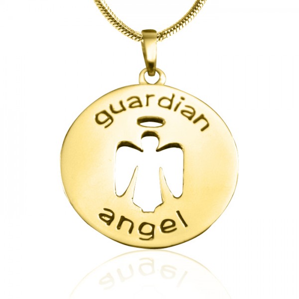 personalized Guardian Angel Necklace 1 - 18ct Gold Plated - Name My Jewelry ™
