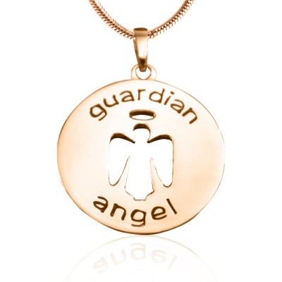 personalized Guardian Angel Necklace 1 - 18ct Rose Gold Plated - Name My Jewelry ™