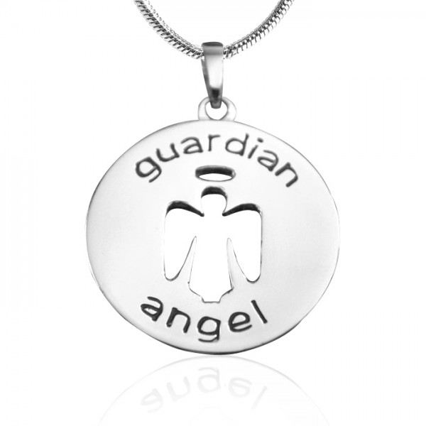 personalized Guardian Angel Necklace 1 - Sterling Silver - Name My Jewelry ™