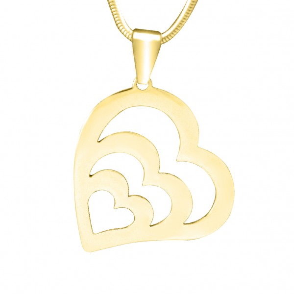 personalized Hearts of Love Necklace - 18ct Gold Plated - Name My Jewelry ™
