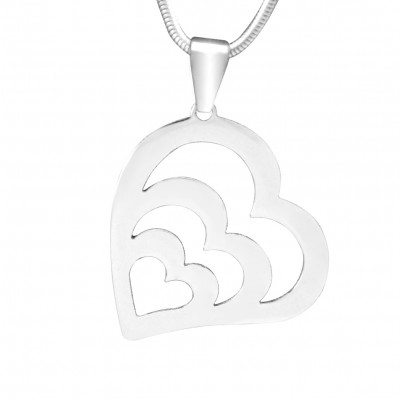 personalized Hearts of Love Necklace - Sterling Silver - Name My Jewelry ™