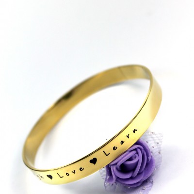 personalized 8mm Endless Bangle - 18ct Gold Plated - Name My Jewelry ™