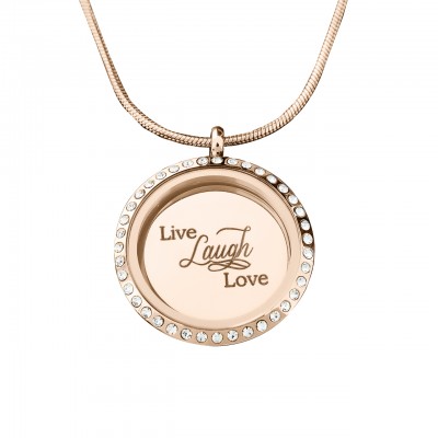 personalized Live Laugh Love Disc - Dream Locket - Name My Jewelry ™