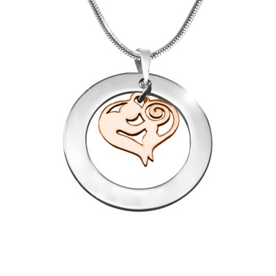 personalized Mothers Love Necklace - Two Tone - Rose Gold Mother - Name My Jewelry ™