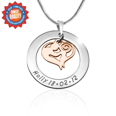 personalized Mothers Love Necklace - Two Tone - Rose Gold Mother - Name My Jewelry ™