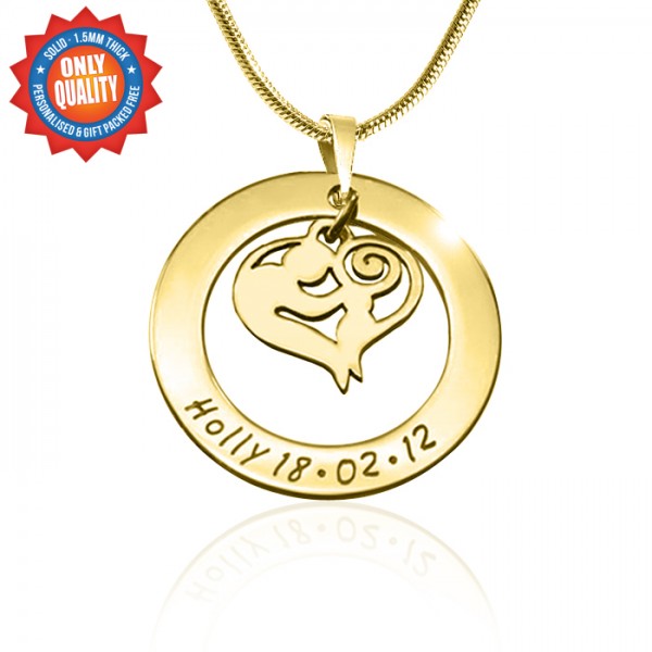 personalized Mothers Love Necklace - 18ct Gold Plated - Name My Jewelry ™