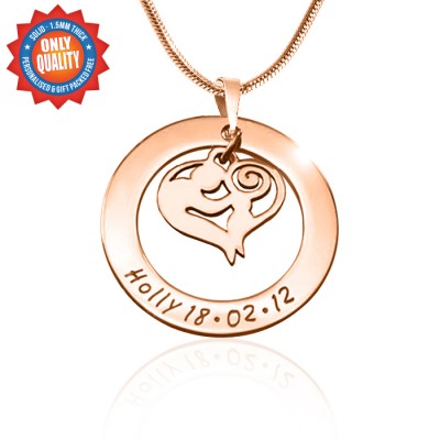personalized Mothers Love Necklace - 18ct Rose Gold Plated - Name My Jewelry ™