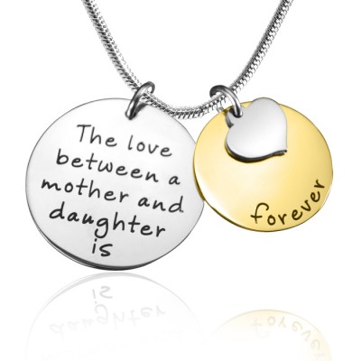 personalized Mother Forever Necklace - Two Tone - Gold  Silver - Name My Jewelry ™