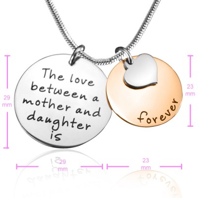 personalized Mother Forever Necklace - Two Tone - Rose  Silver - Name My Jewelry ™