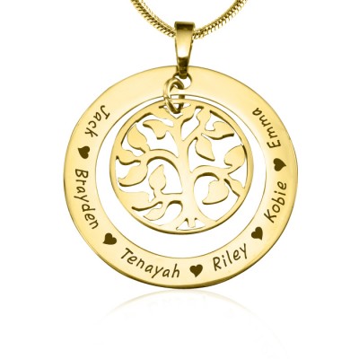 personalized My Family Tree Necklace - 18ct Gold Plated - Name My Jewelry ™