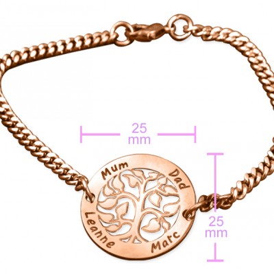 personalized My Tree Bracelet - 18ct Rose Gold Plated - Name My Jewelry ™