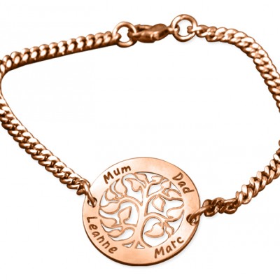 personalized My Tree Bracelet - 18ct Rose Gold Plated - Name My Jewelry ™