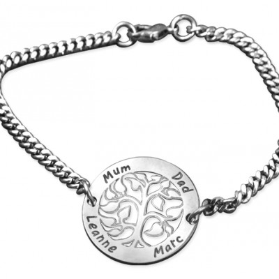 personalized My Tree Bracelet/Anklet - Sterling Silver - Name My Jewelry ™