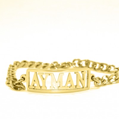 personalized Name Bracelet/Anklet - 18ct Gold Plated - Name My Jewelry ™