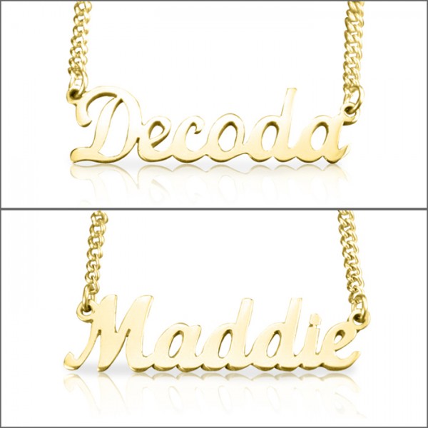 personalized Name Necklace - 18ct Gold Plated - Name My Jewelry ™