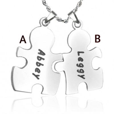 personalized Puzzle Necklace - Sterling Silver - Name My Jewelry ™