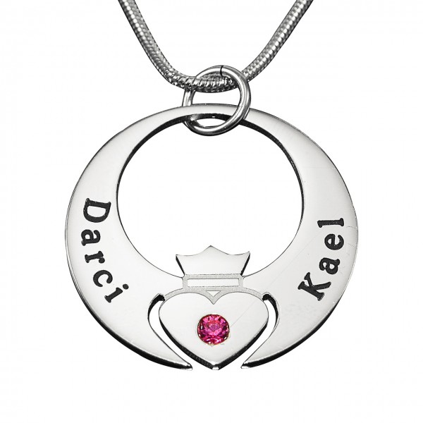 personalized Queen of My Heart Necklace - Sterling Silver - Name My Jewelry ™