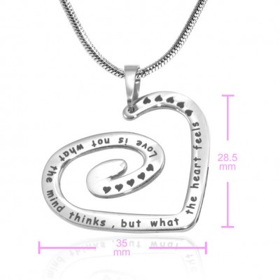 personalized Swirls of My Heart Necklace - Sterling Silver - Name My Jewelry ™