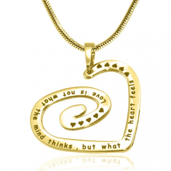 personalized Swirls of My Heart Necklace - 18ct Gold Plated - Name My Jewelry ™