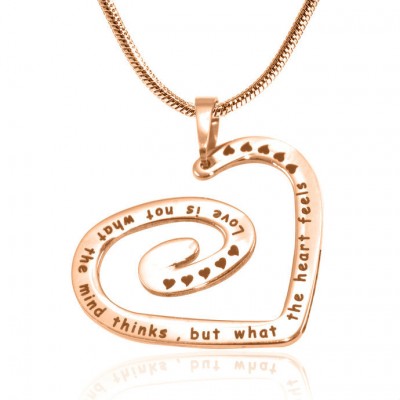personalized Swirls of My Heart Necklace - 18ct Rose Gold Plated - Name My Jewelry ™