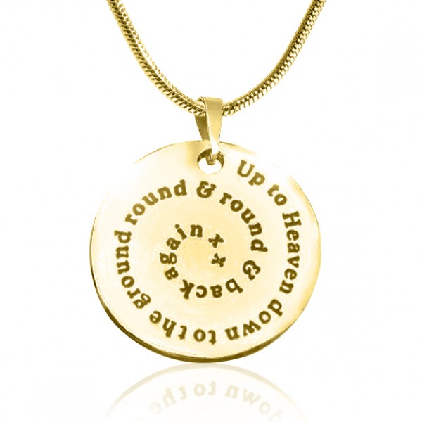 personalized Swirls of Time Disc Necklace - 18ct Gold Plated - Name My Jewelry ™