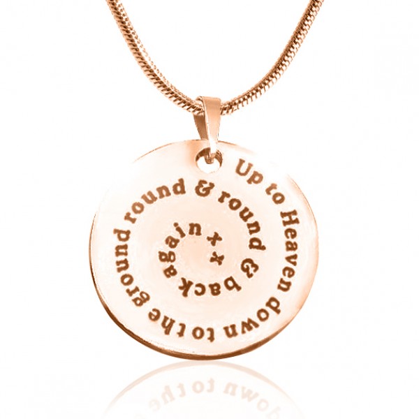 personalized Swirls of Time Disc Necklace - 18ct Rose Gold Plated - Name My Jewelry ™