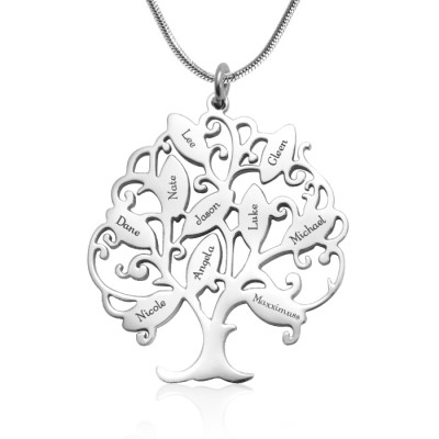 personalized Tree of My Life Necklace 10 - Sterling Silver - Name My Jewelry ™