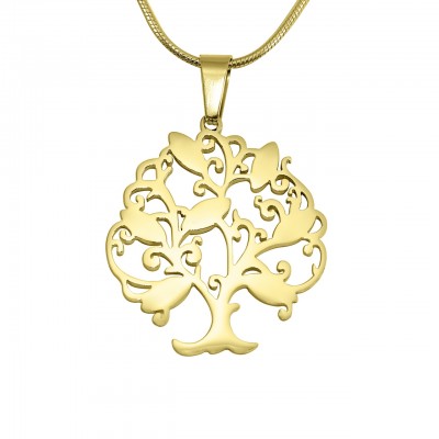 personalized Tree of My Life Necklace 7 - 18ct Gold Plated - Name My Jewelry ™