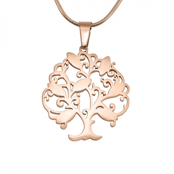 personalized Tree of My Life Necklace 7 - 18ct Rose Gold Plated - Name My Jewelry ™